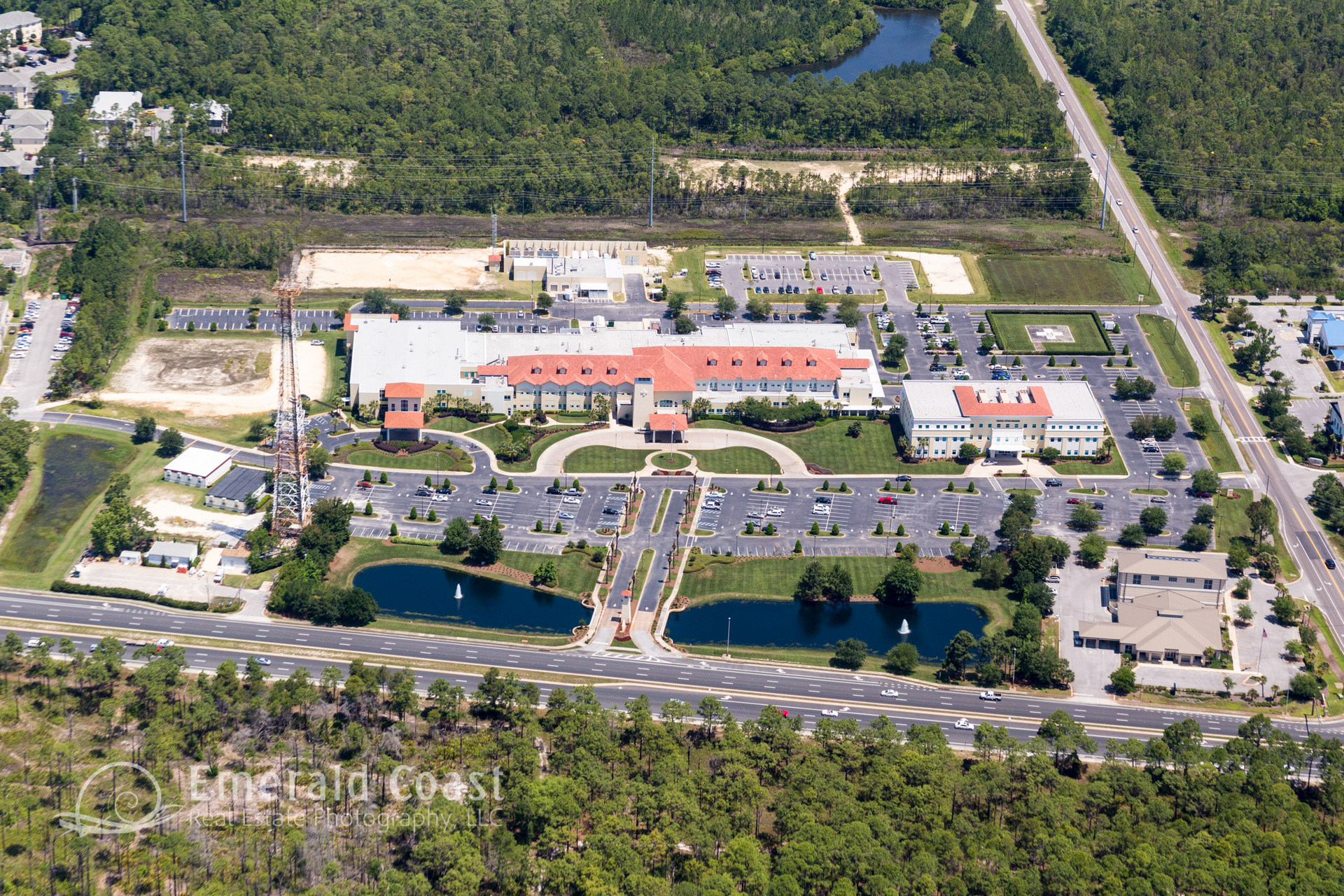 Sacred Heart Hospital, Aerial Photograph, Santa Rosa Beach, Florida