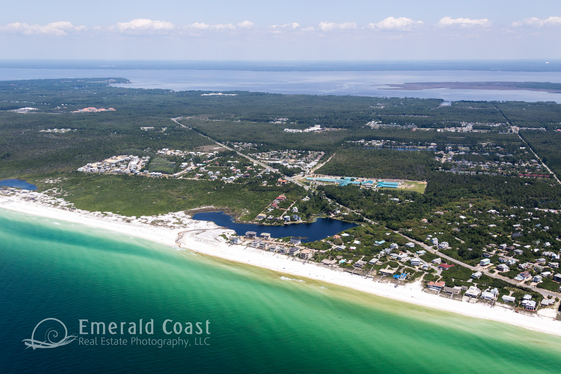 Aerial view of County Highway 30A, Santa Rosa Beach, Florida